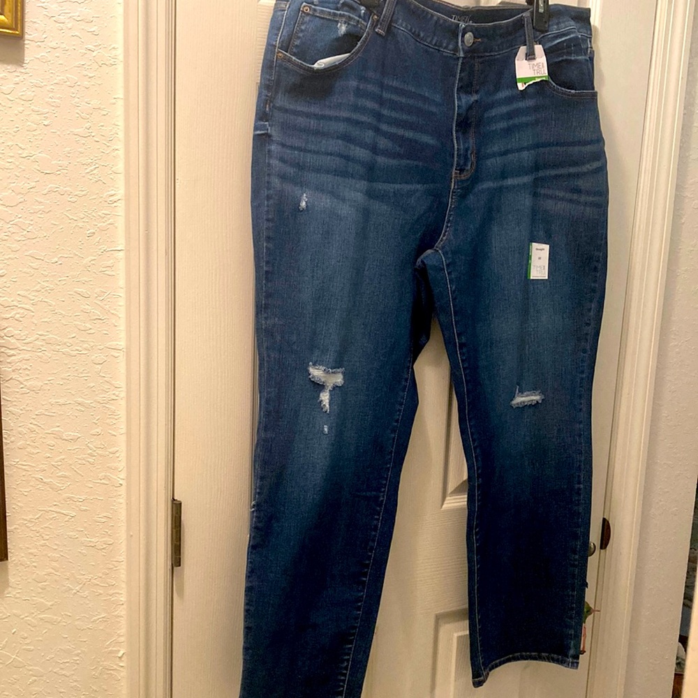 Time & Tru Plus Size 22 Straight Jeans